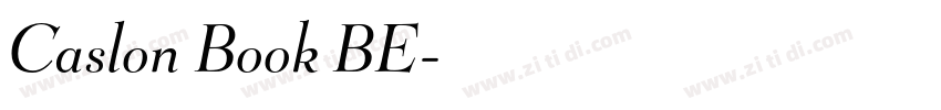 Caslon Book BE字体转换